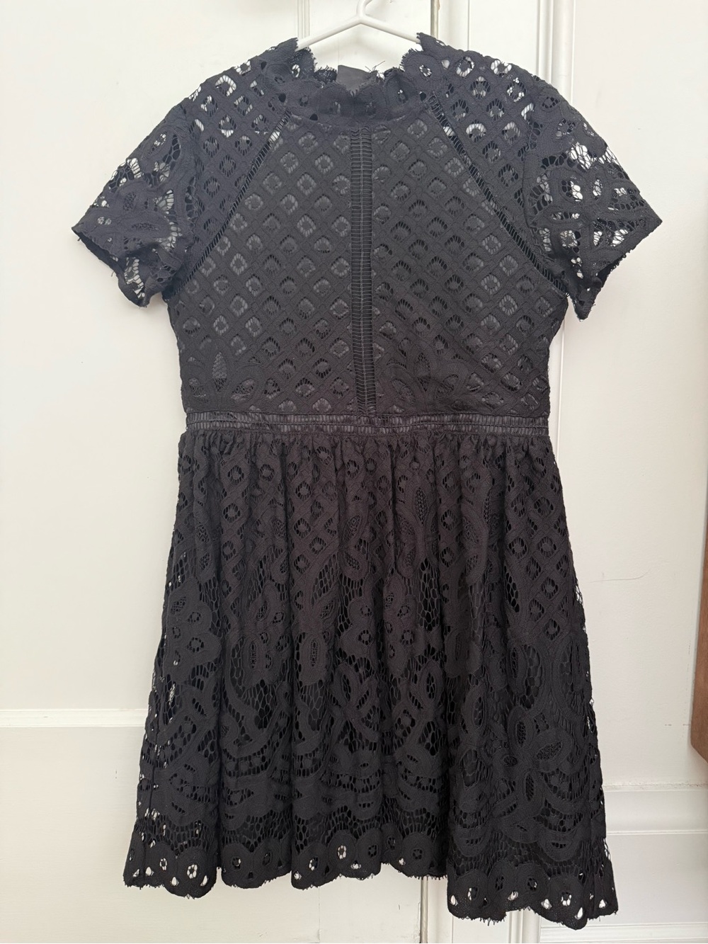 Bardot Jr - Girl’s Mila lace layered mini dress - size 12 - black